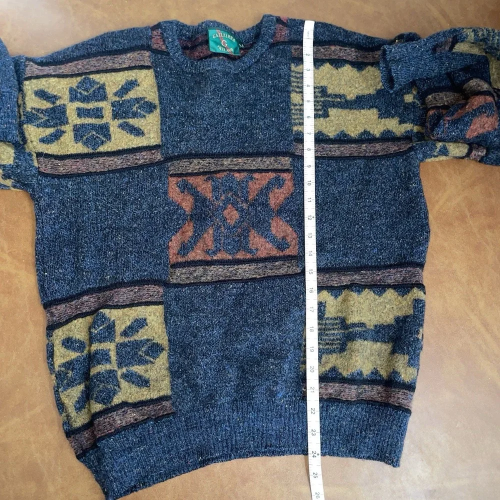 Vintage Gaeltarra Ireland Wool Crew Neck Pullover‎ Blue Sweater Men's Size: M